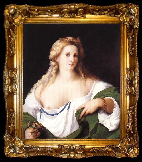 framed  Palma Vecchio A Blonde Woman, ta009-2